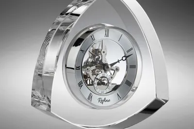 Wholesale K9 Glass Skeleton Movement Crystal Clock
