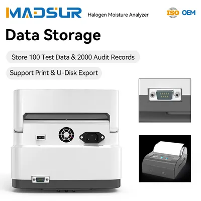 Auto Endpoint Halogen Moisture Analyzer check plastic granule feed powder moisture content