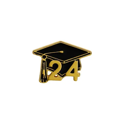 2024 New Design Metal Enamel Pin Education Graduation Iron Metal Crafts Hard Enamel Lapel Pins Badge