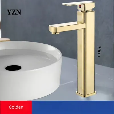 Three-Color Basin Bathroom Vanity Basin Washbasin Concealed Hot and Cold Dual-Purpose Faucet Set