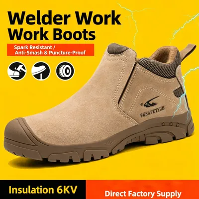 China Industrial Welding Work Anti Spark Safety Boots