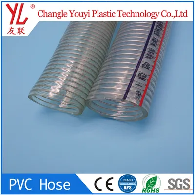 UV Resistant High Quality Clear PVC Spiral Steel Wire Spiral Hoses