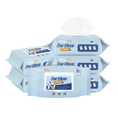 OEM Eco Hypoallergenic Private Label Antibacterial Pet Ear Tooth Dental Bath Grooming Dog Face Teeth Wipe for Foot