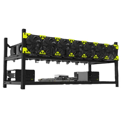 Factory Customization 6 Gpualuminum Alloy Open Air Rig Rack Case USB Port ATX PSU Stackable ATX Form Factor Computer