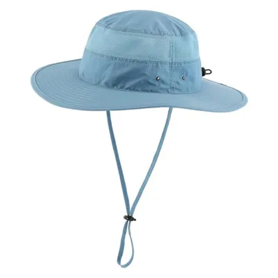 Fisherman Outdoor Hiking Sunscreen with Drawstring Literary Solid Color Bucket Hat