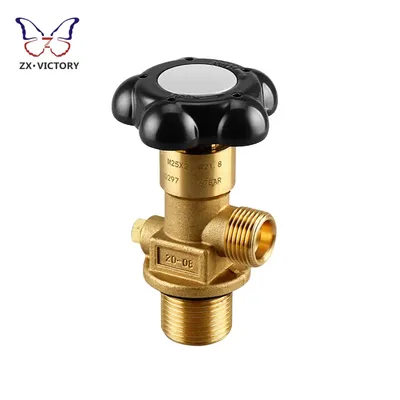 CO2 Gas Cylinder Valve Hand Wheel Soda Maker Valve 1.125-12unf W21.8-14