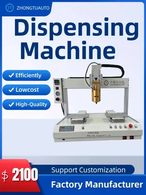 Universal Automatic Bench Top Desktop 4 Axis PLC Programmable High Precision Glue Dispenser Syringe Glue Dispensing Robot