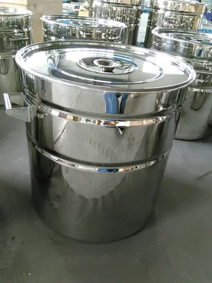 Stainless Steel Ribbed Sealed Drum 200L