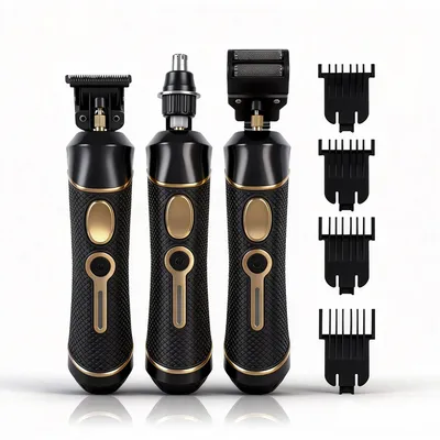 Silver 3-in-1 Barber Hair Clippers