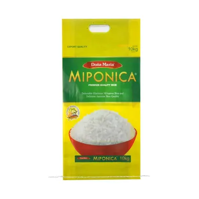Custom Polypropylene Side Gusseted BOPP 10kg Rice Packing Bag with Handle