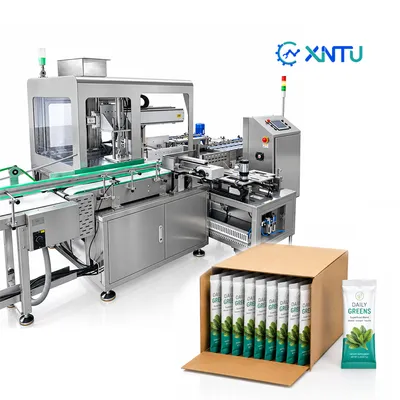 High Speed Side Loading Carton Packing Machine Stainless Steel for Water Bottles