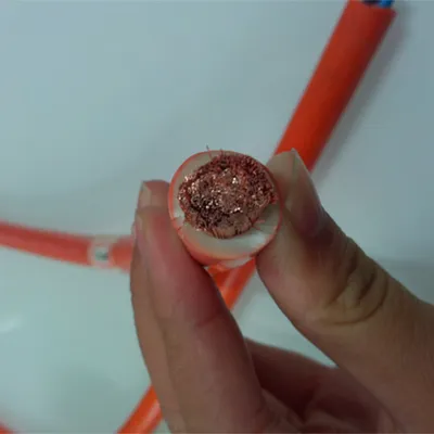 Orange Welding Cable / Flexible Copper Welding Cable 25mm