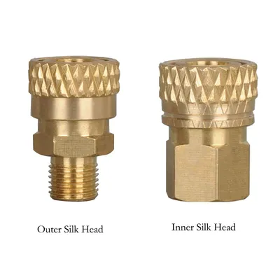 8mm 1/8 BSPP Female Connector and 1/8 NPT Male Thread Pcp Paintball Quick-Disconnect Copper Plug Adapter