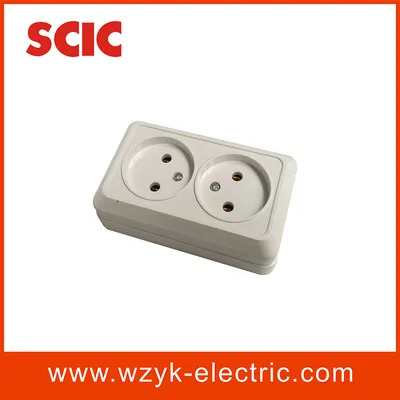 (YK1811) European Style 2 Gang Power Wall Socket