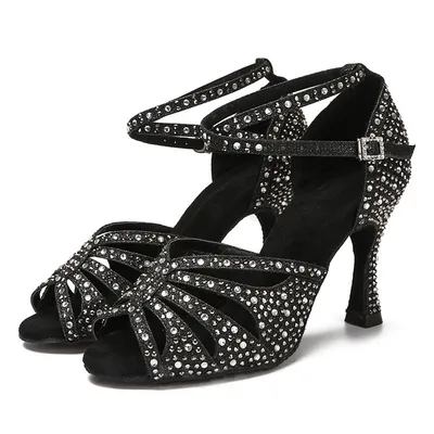 Fa-044 Diamond Studded Latin Dance Shoes, High Heels, Modern Dance Shoe Manufacturer