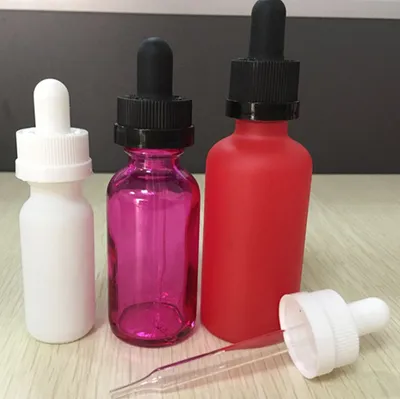 1oz Matte Red Glass Bottle 30ml Red Frosted Glass Bottle