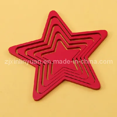 MDF Wooden Wall 3D Sticker Home Decor Wall Poster Star Shape
