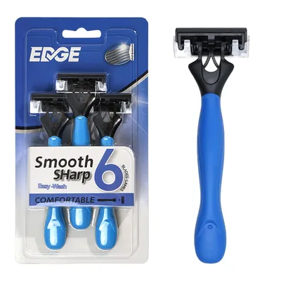 3PCS/Pack 6 Men Razor Blade Manual Razor for Men Smooth Close Shave Wholesale