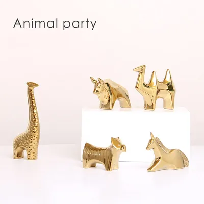 Home Decorative Animal Figurines Ceramic Porcelain Craft New Design
