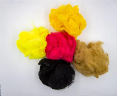 Yellow Recycled Polyester Fiber PSF Polyester Staple Fiber