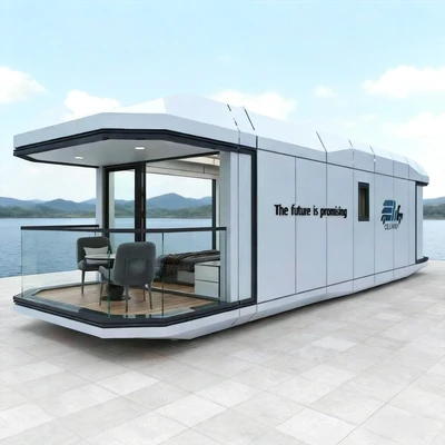 Eco-Friendly Prefab Customizable Modern Luxury Space Capsule Villa Prefab House with Full Window