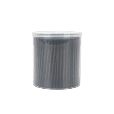 200PCS Daily Use Double Round Cotton Swab Black Paper Stick Cotton Bud with Round Box