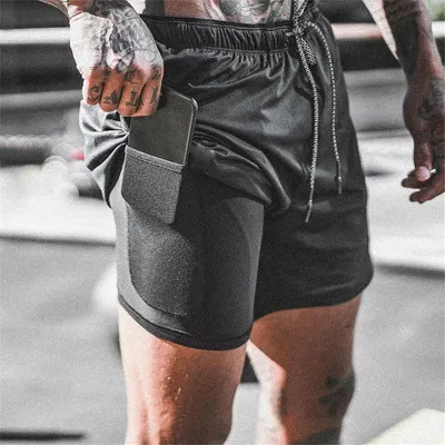 Wholesale Mens 2in1 Sport Shorts for Running or Exercise