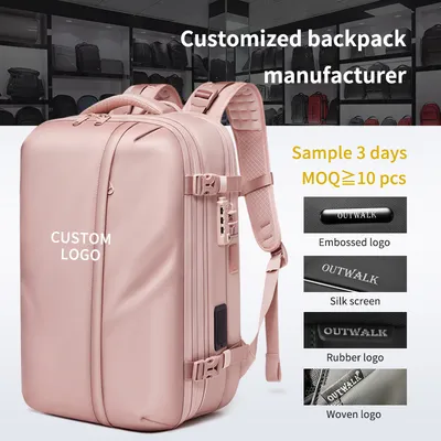 New Design Tsa Lock USB Anti-Theft Waterproof Vacuum Compression System Backpack