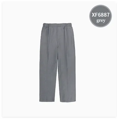 Boys' School Formal Trousers Elastic Waist Solid Color Casual Wrinkle Resistant Pants