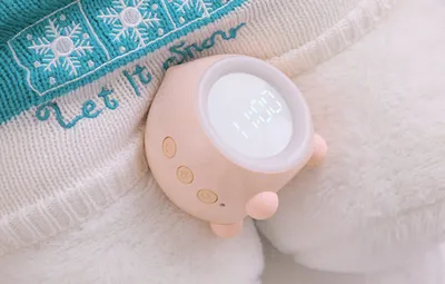 Smart Wake up Night Light Children Analog Retro LED Sunrise Table Alarm Clock
