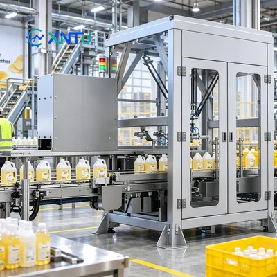 Delta Robot Arm Case Packer with Carton Erecting for Beverage Bottles