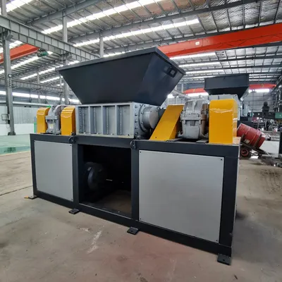 Double Shaft Shredder Machine for Plastic Drum Paint Bucket Waste Container Shredding
