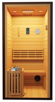 High End New Style 1-2 Person Traditional Indoor Sauna Hemlock Wooden Sauna Room with Stove and Sauna Stone for Sale