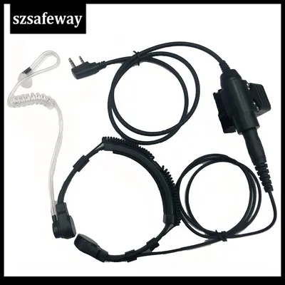 Walkie Talkie Microphonetactical Throat Mic Headset for Kenwood Baofeng UV-5r