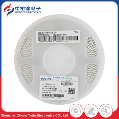 0805 X5r 4700NF 25V Mlcc SMD Ceramic Capacitor