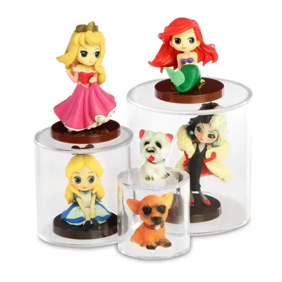 Custom Made Dust Proof Round Acrylic Plastic Display Box for Figurine