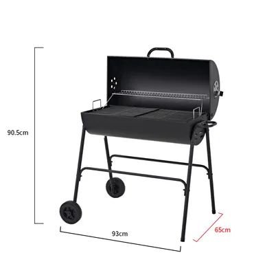 Charcoal Oil Barrel Outdoor BBQ Grill Portable BBQ
