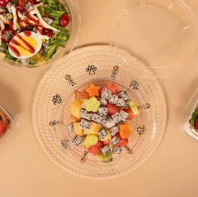 Food Grade and Disposable Clear Pet Plastic Fruit Packaging Box for Vegetable and Fruit