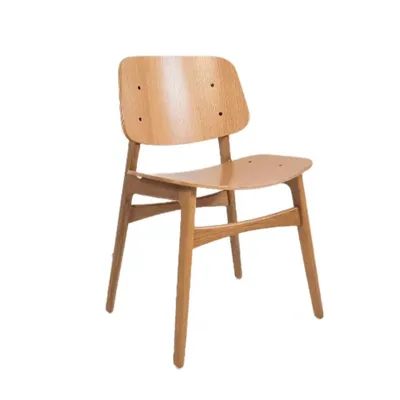 Environmentally Friendly Solid Wood White Oak and Beech Furniture Wooden Dining Chair