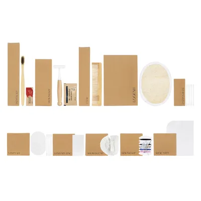 Wholesale Disposable Eco Friendly Biodegradable Toiletries Set Guest Hotel Amenity