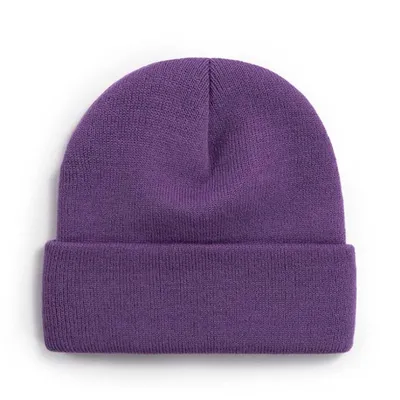 Unisex Custom Long Ribbed Beanie Hats Wholesale Plain Cuffed Knitted Beanie