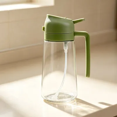 Portable 2 in 1 Oil Sprayer One Key Switch Fine Mist Bottle for Home Cooking Baking
