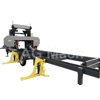 High Efficient Mobile Horizontal Band Portable Sawmill