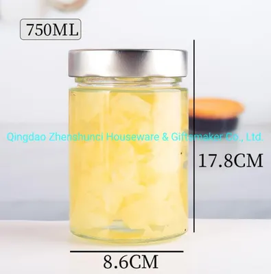 750ml Round Shape Glass Storage Jars for Honey