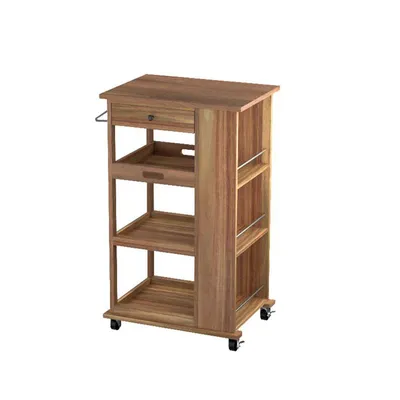 Wooden Restaurant Serving Cart