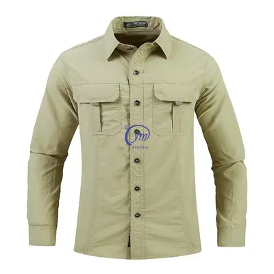 High Quality Quick-Dry Breathable Waterproof Anti-UV Utility Outdoor Long Sleeve Tactical Men's Shirt