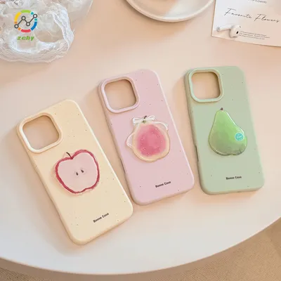 Trendy Fresh Fruit Print Skin-Friendly Cover for iPhone 16 PRO Max Case 15/14 - Slim Fit & High-Elasticity Protection