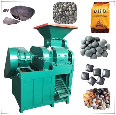 Roller Ball Press Pillow Shape Coal Charcoal Oval Shape Briquette Making Machine