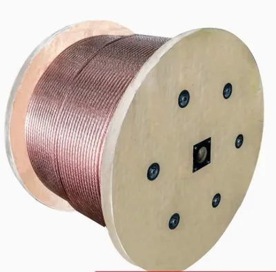Manufacturer ASTM B910/ASTM B228 30% 40% Conductivity Copper Clad Steel Strand /Steel Wire Strand/Steel Cable for Grounding Earthing