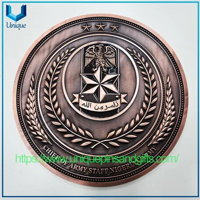 25.4cm Big Award Miliary Award Medal Custom 3D Nigeria Army Chief of Army Staff Medal Plaque